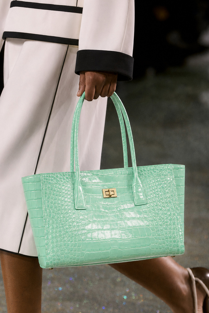 Women Bags Work - حقيبة يد SHELKSBAG لامعة بنقشة جلد