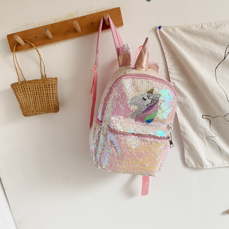 حقيبة ظهر يونيكورن مزينة بالتر - مراجعة Mini Backpack Women وسعره
