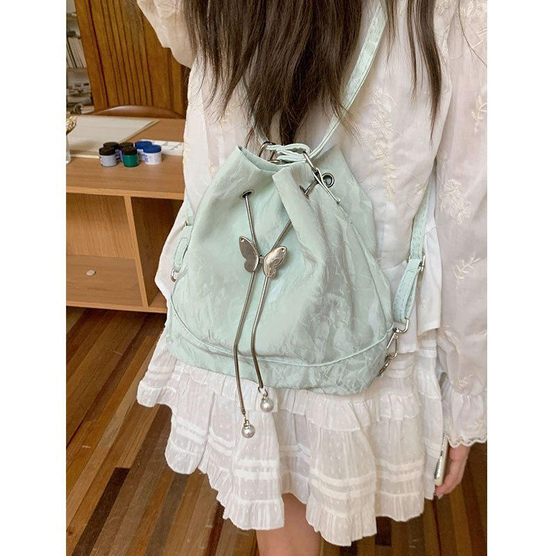 حقيبة ظهر نسائية باللون الأخضر - مراجعة Mini Backpack Women وسعره