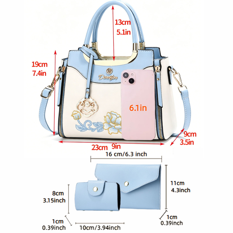 مجموعة من 3 حقائب يد مطرزة عال - مراجعة Women Bags Work وسعره