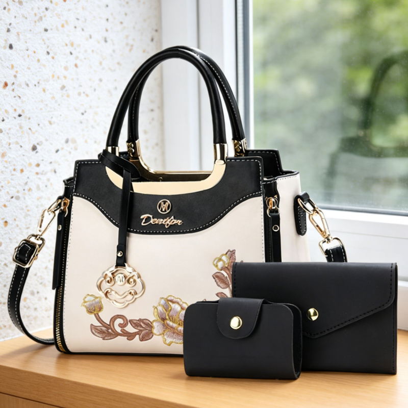 مجموعة من 3 حقائب يد مطرزة عال - مراجعة Women Bags Work وسعره