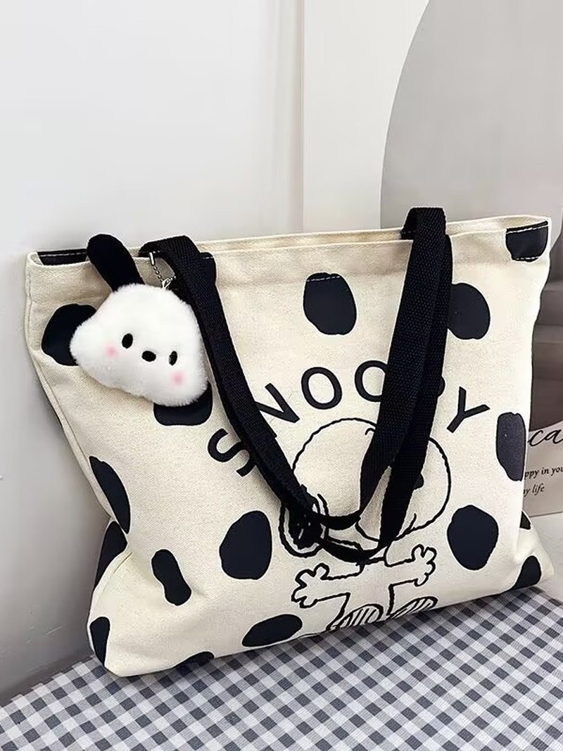 حقيبة كتف قماشية بتصميم سنوبي  - مراجعة Women Bags For College وسعره
